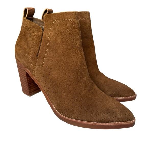 Dolce Vita NEW Sirano Ankle Boots Brown Suede Size 8 Boho Western - Picture 1 of 7